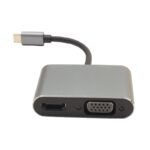 کابل مبدل Type-C به HDMI+VGA+USB 3.0+PD