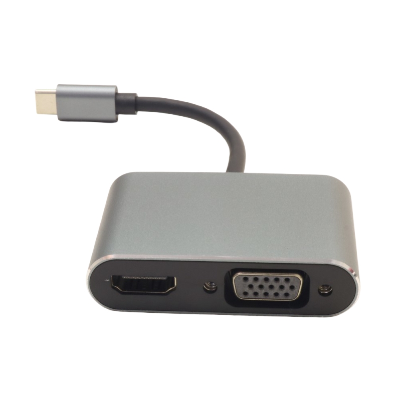 کابل مبدل Type-C به HDMI+VGA+USB 3.0+PD