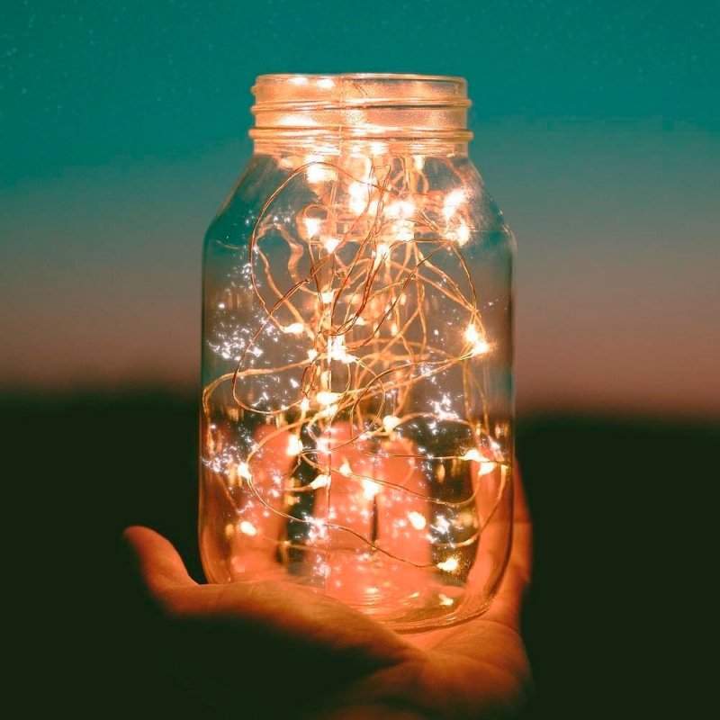 ریسه LED مفتولی سفید آفتابی 5متری مدل باتری قلمی